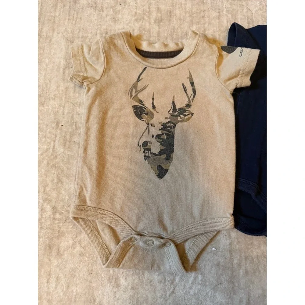 Carhartt Baby Boys 3M Bodysuit Bundle 3 Pack Deer ATV Striped